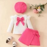 Chic 3 piece baby girl outfit set
