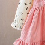 Pink Corduroy baby girl dress - Image 3