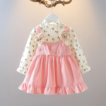 Pink Corduroy baby girl dress
