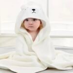 Cute Cartoon Design, Baby Towel And Hooded Bathrobe, Blanket, Absorbent, Soft And Skin-Friendly, Suitable for Children 0,