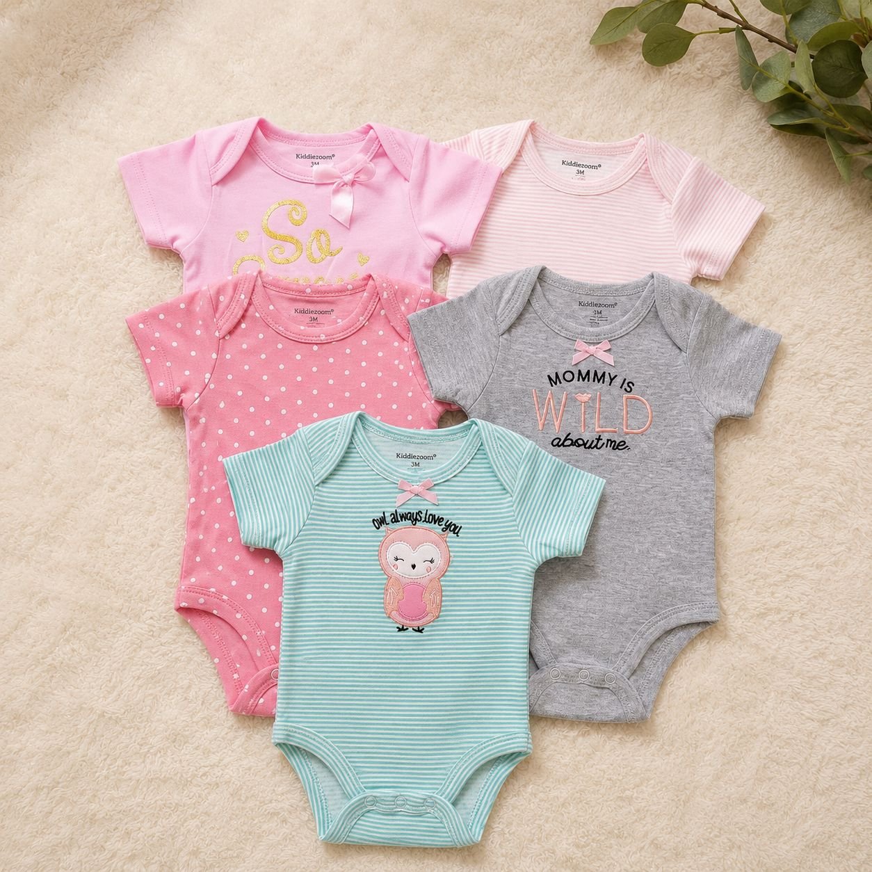 sweet sunshine 5 piece ribbed bodysuit set